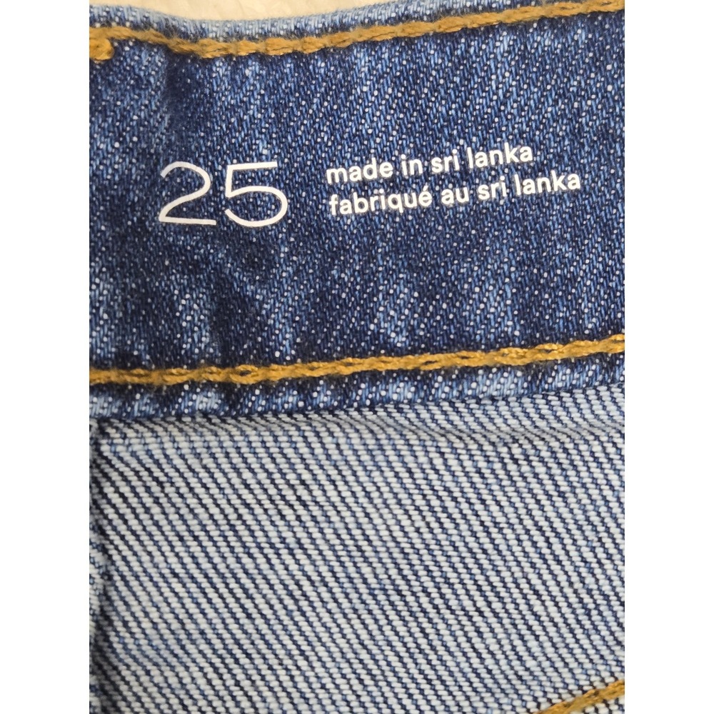 Pilcro Anthropologie Heritage Barrel Jeans 25 Blue Bow Applique Mid Rise Cropped - Picture 8 of 14